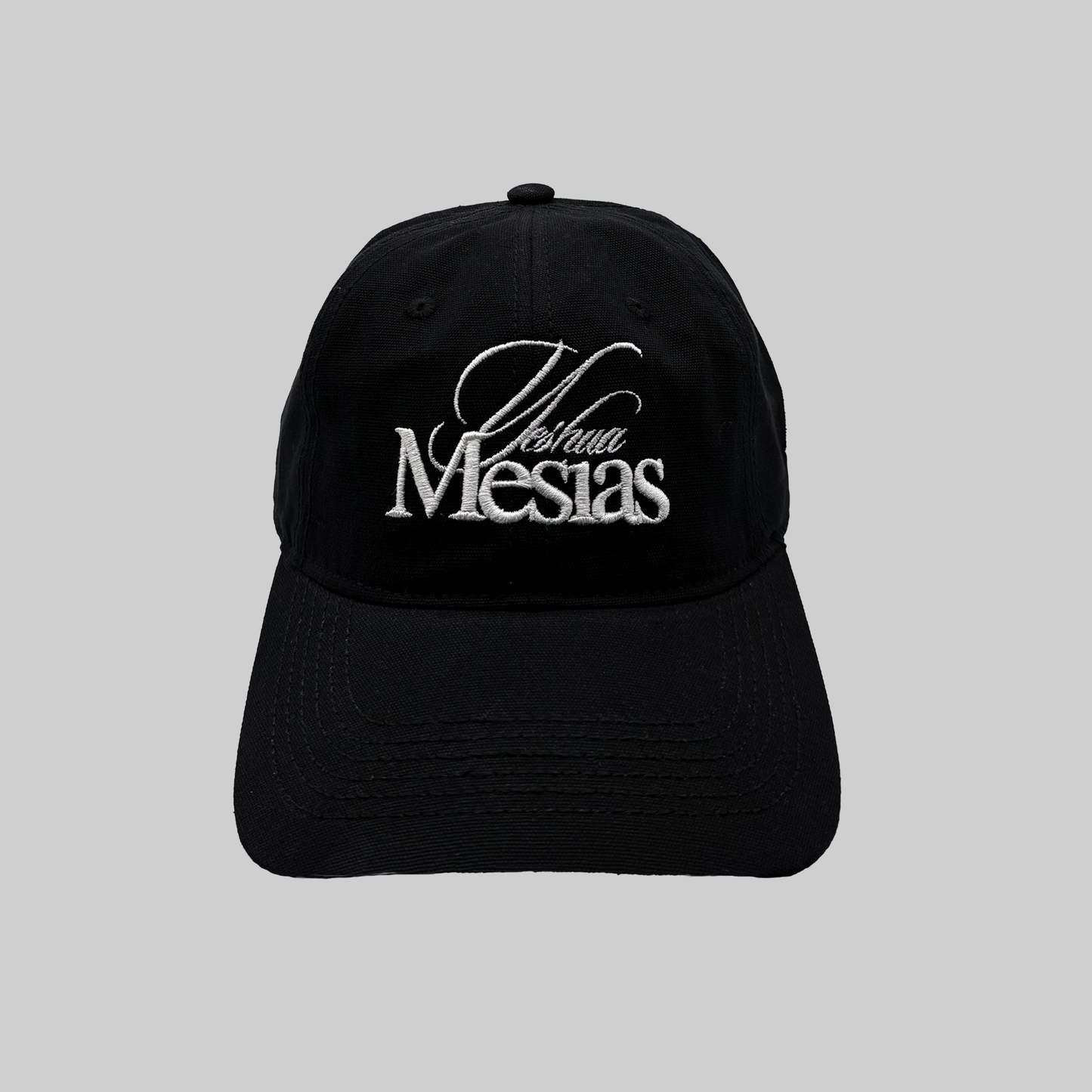 Hat Unstructured MESIAS NEGRO bordado 3D