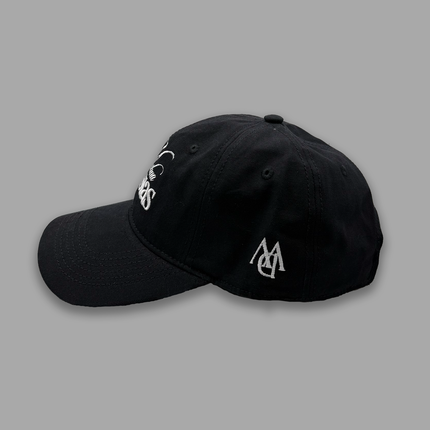 Hat Unstructured MESIAS NEGRO bordado 3D