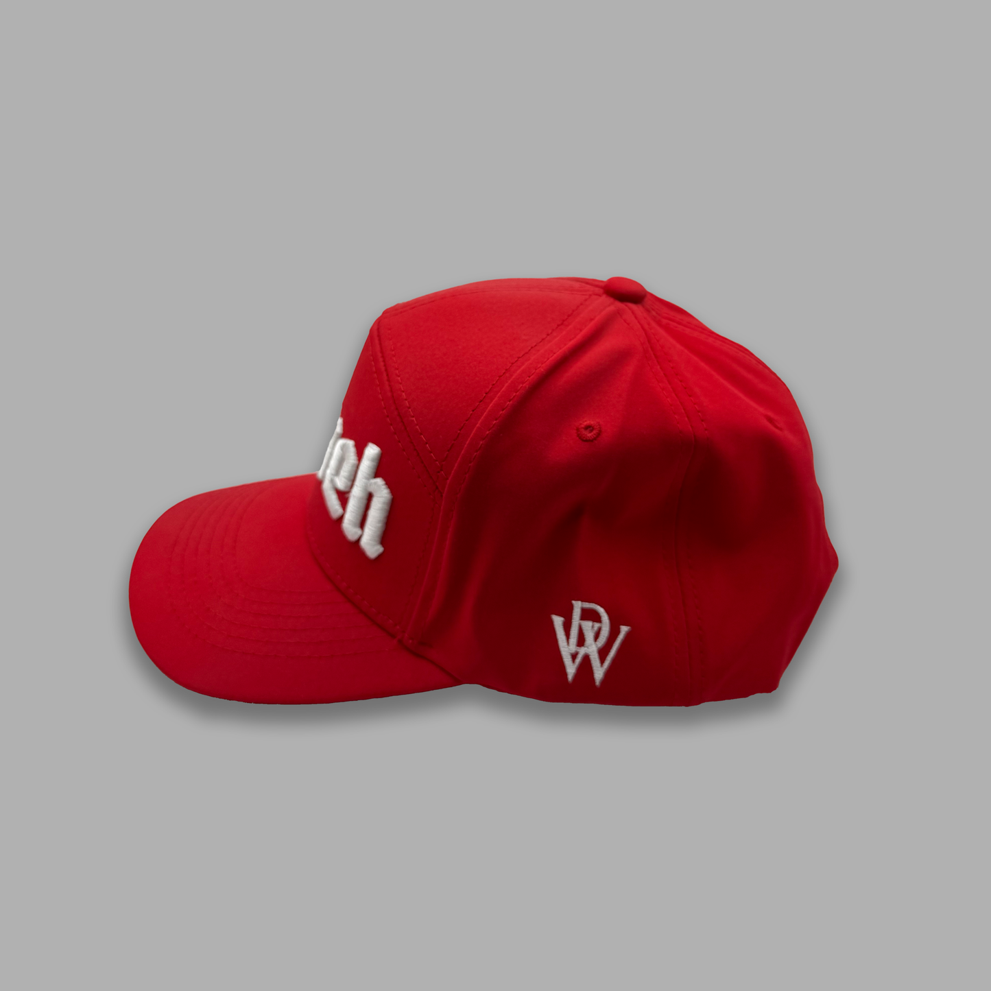 Cap YAHWEH rojo bordado 3D