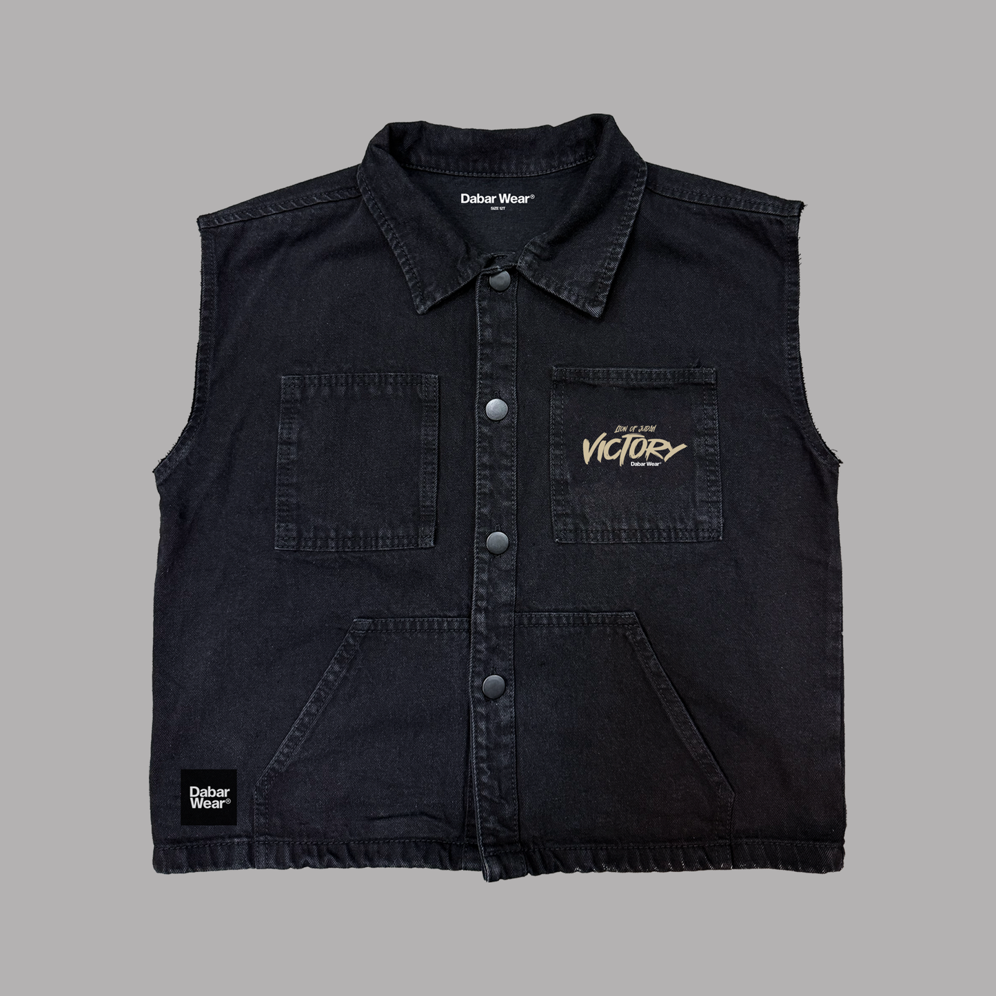 Jacket niño sin mangas negra jeans VICTORY