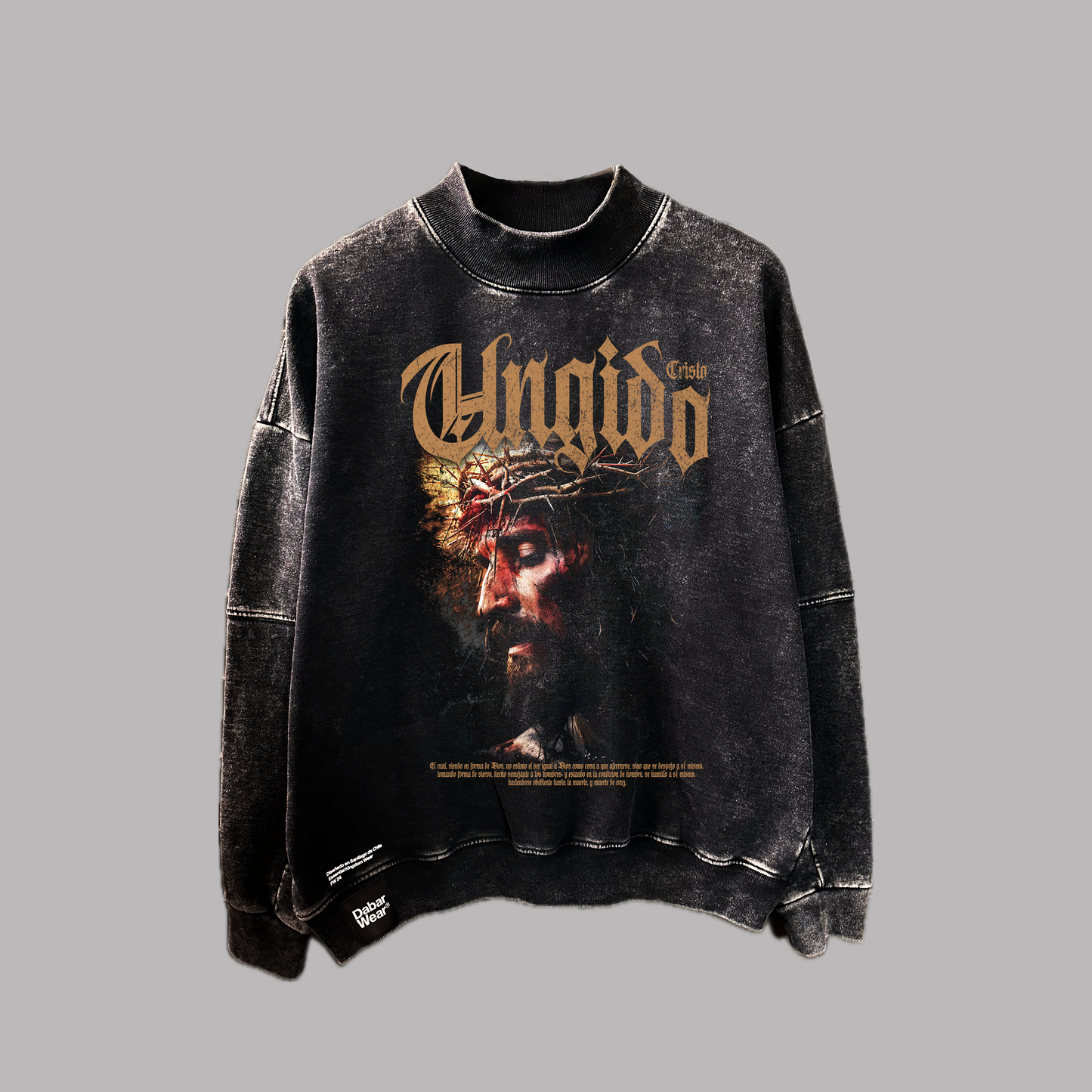 Crewneck acis wash relaxed UNGIDO Black