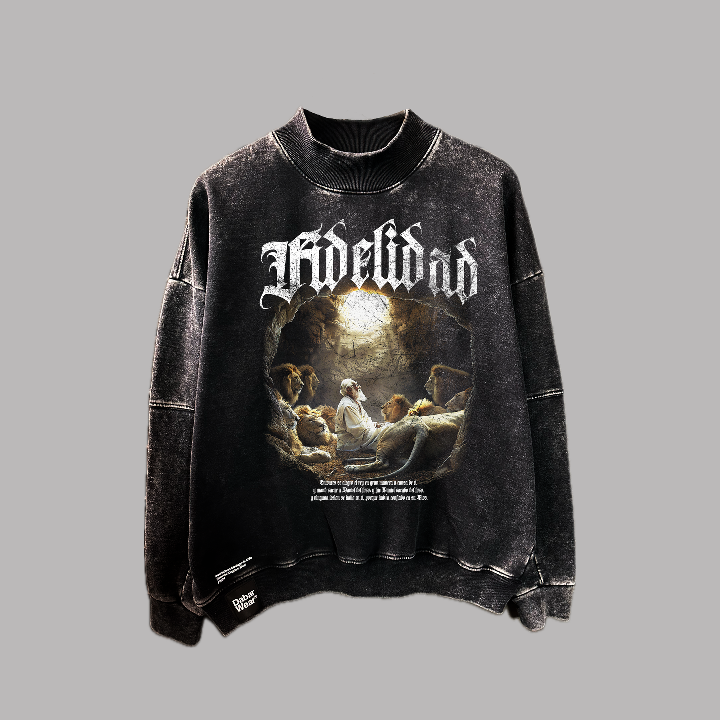 Crewneck acis wash relaxed FIDELIDAD Black