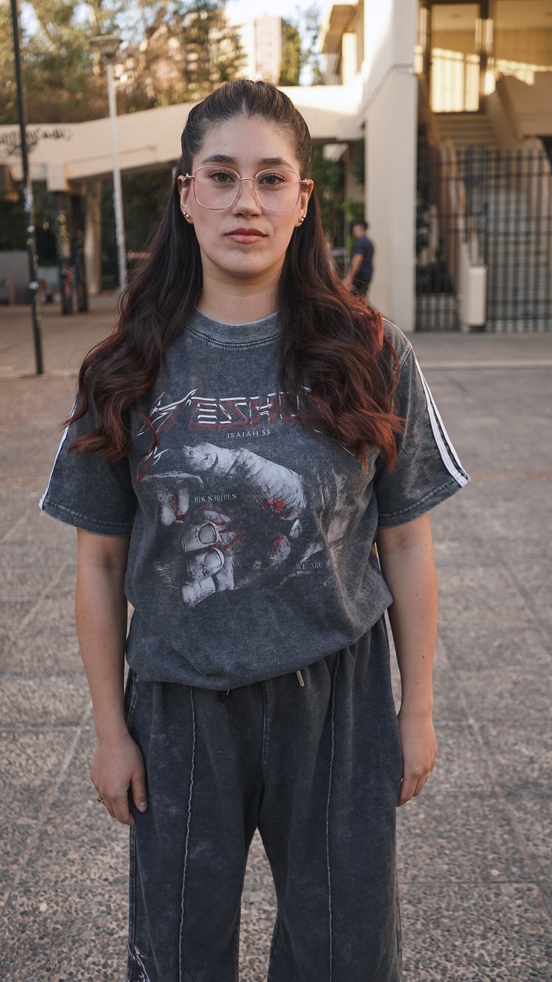 Tshirt Stonewash Lines Relaxed "ISAIAS 53" (UNISEX)