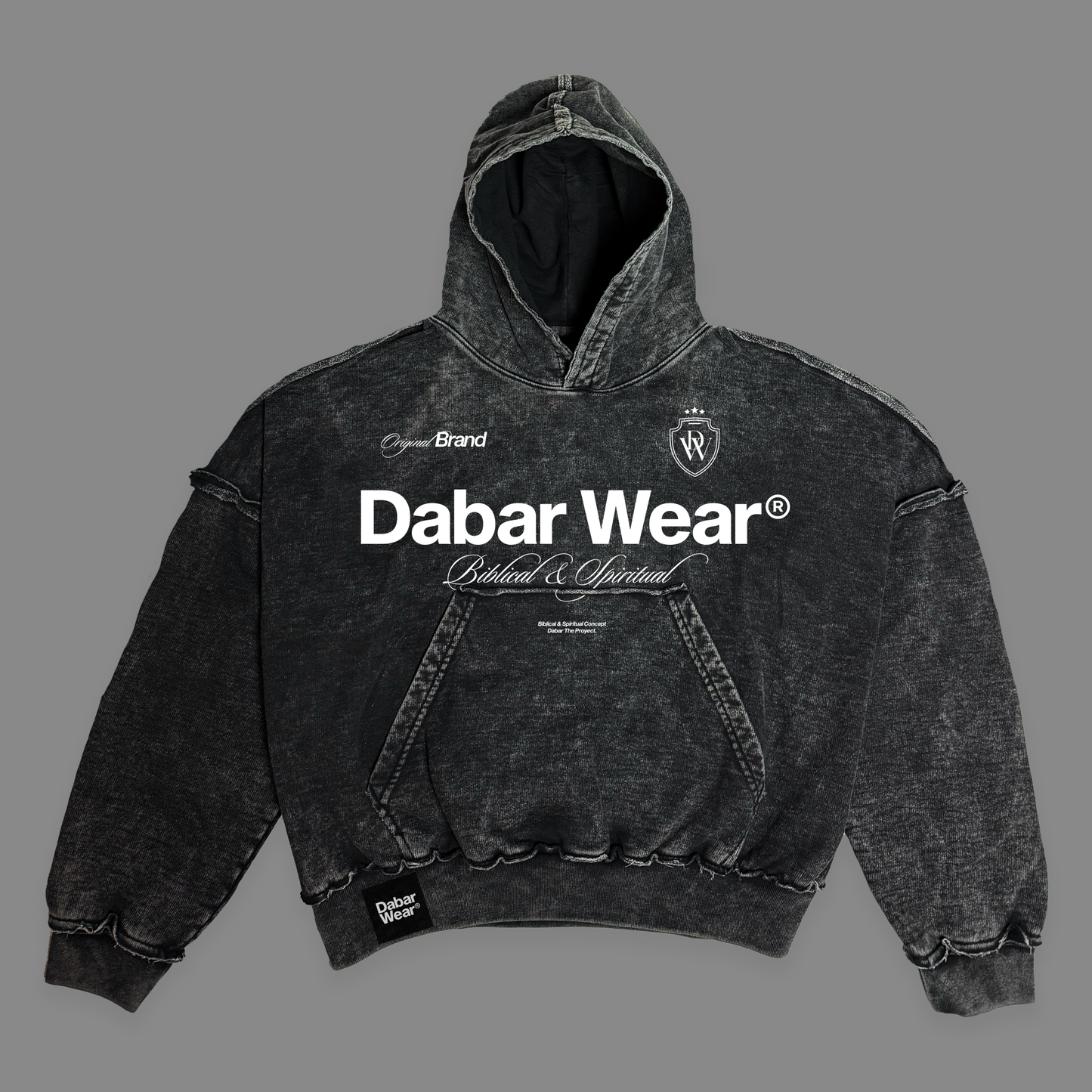 Hoodie Boxy Stone wash DABARWEAR BIBLICAL & SPIRITUAL
