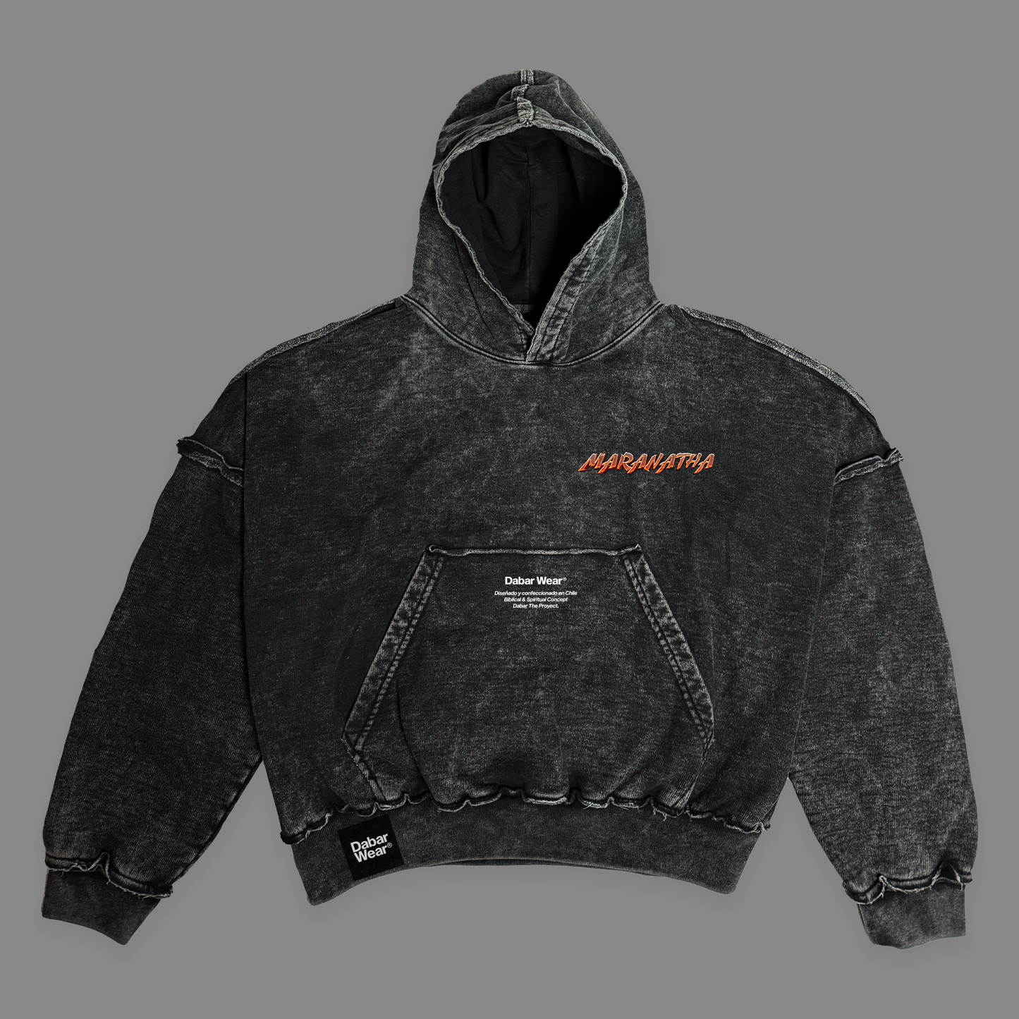 Hoodie Boxy Stone wash MARANATHA