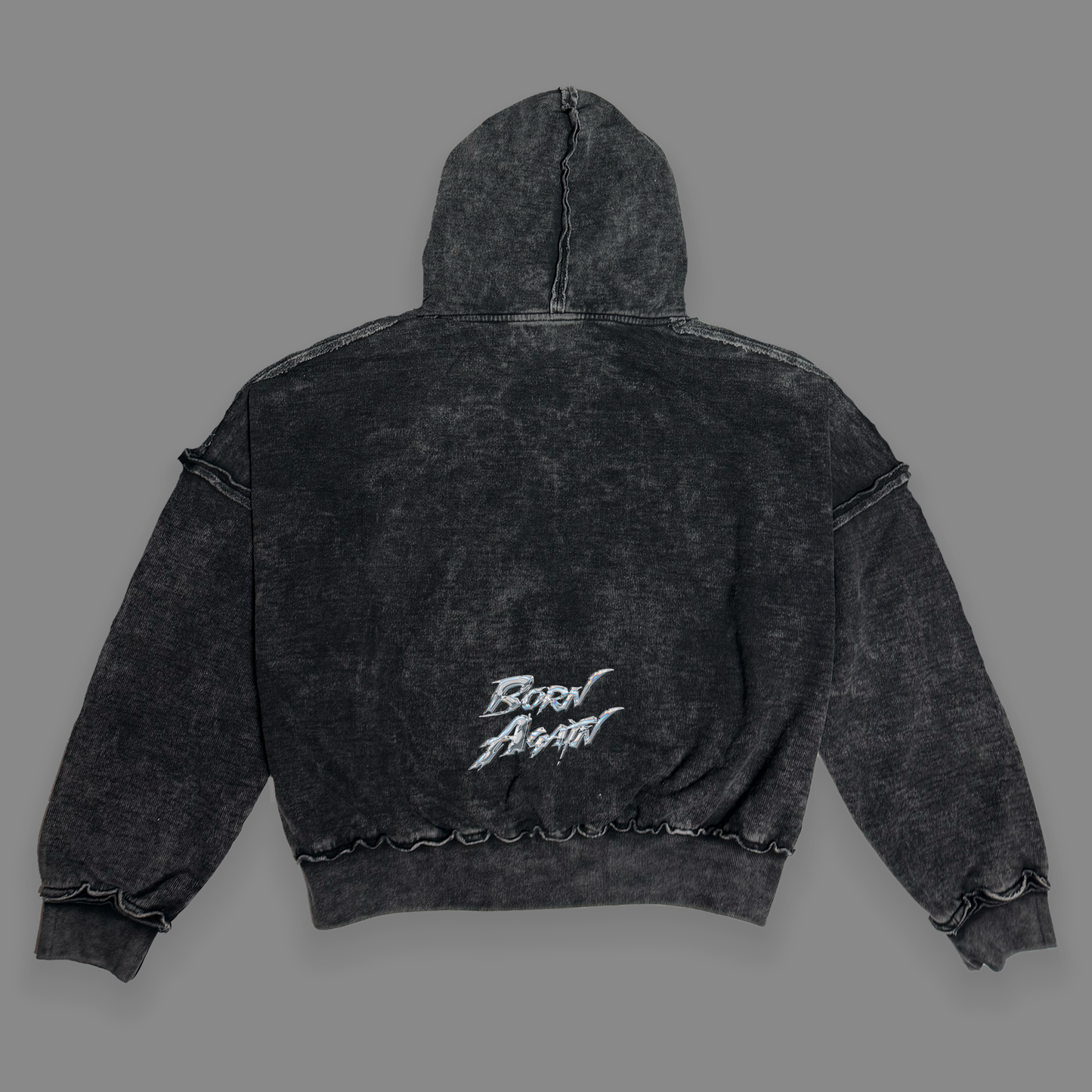 Hoodie Boxy Stone wash BORN AGAIN