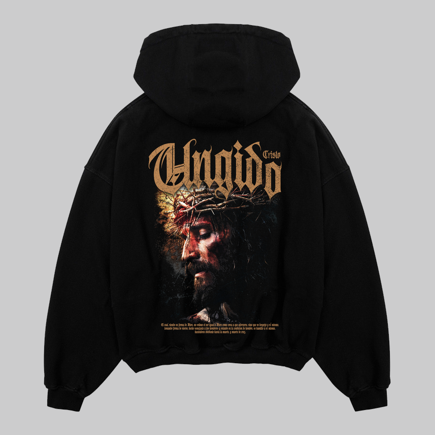 Hoodie Relaxed Zip up negro UNGIDO