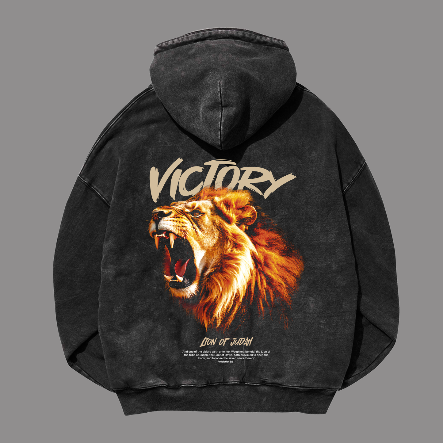 Hoodie Boxy Zip up acid wash VICTORY