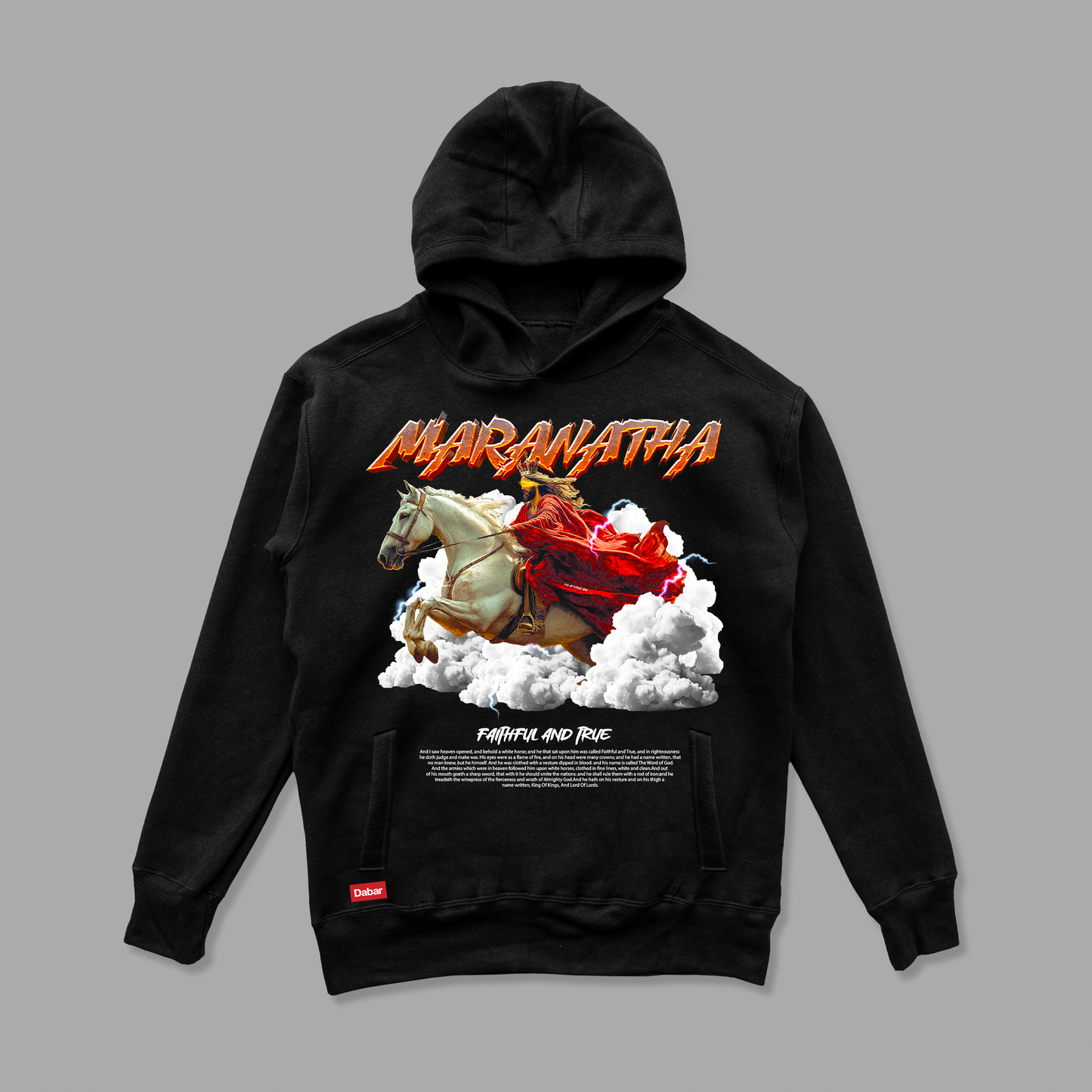 Hoodie relaxed negro MARANATHA