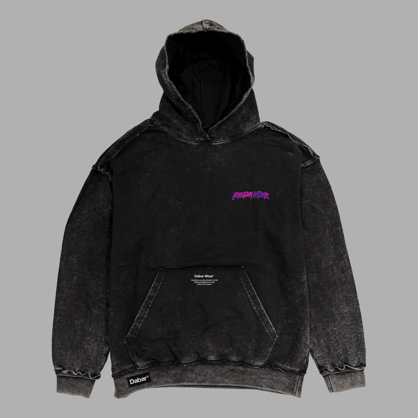 Hoodie Relaxed Stonewash Distressed REDENTOR (Unisex)