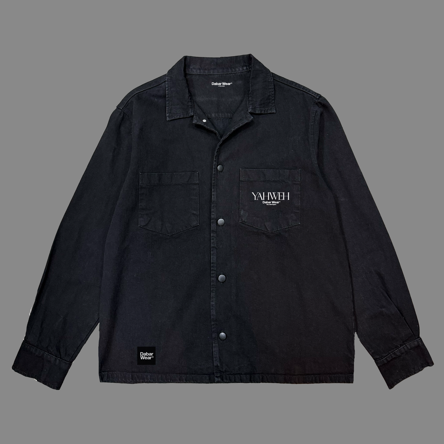 Overshirt Jeans negro lavado Relaxed Fit YAHWEH