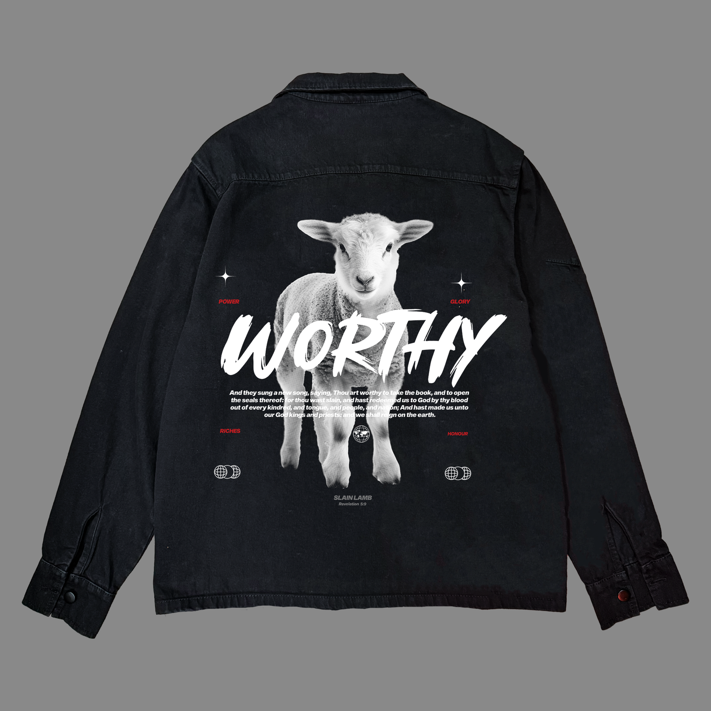 Overshirt Jeans negro lavado Relaxed Fit WORTHY