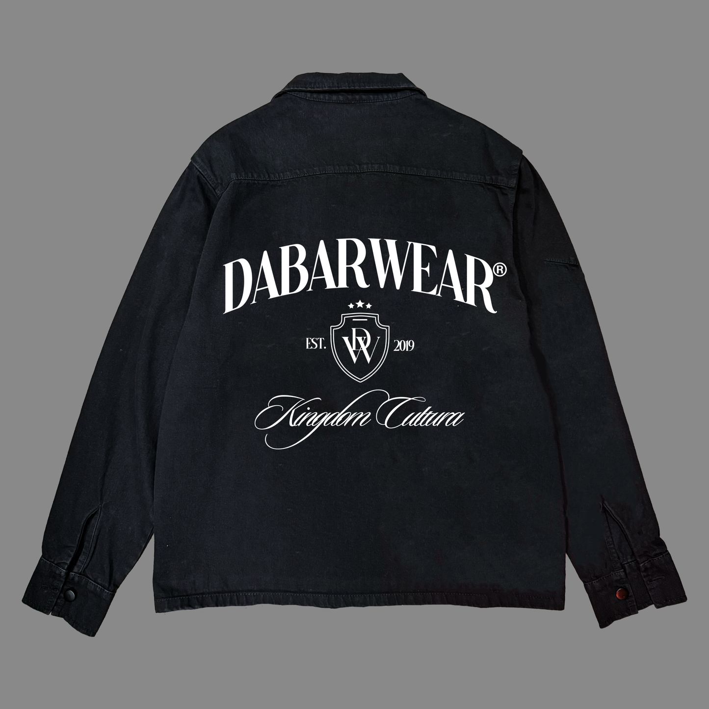 Overshirt Jeans negro lavado Relaxed Fit DABARWEAR KINGDOM CULTURA