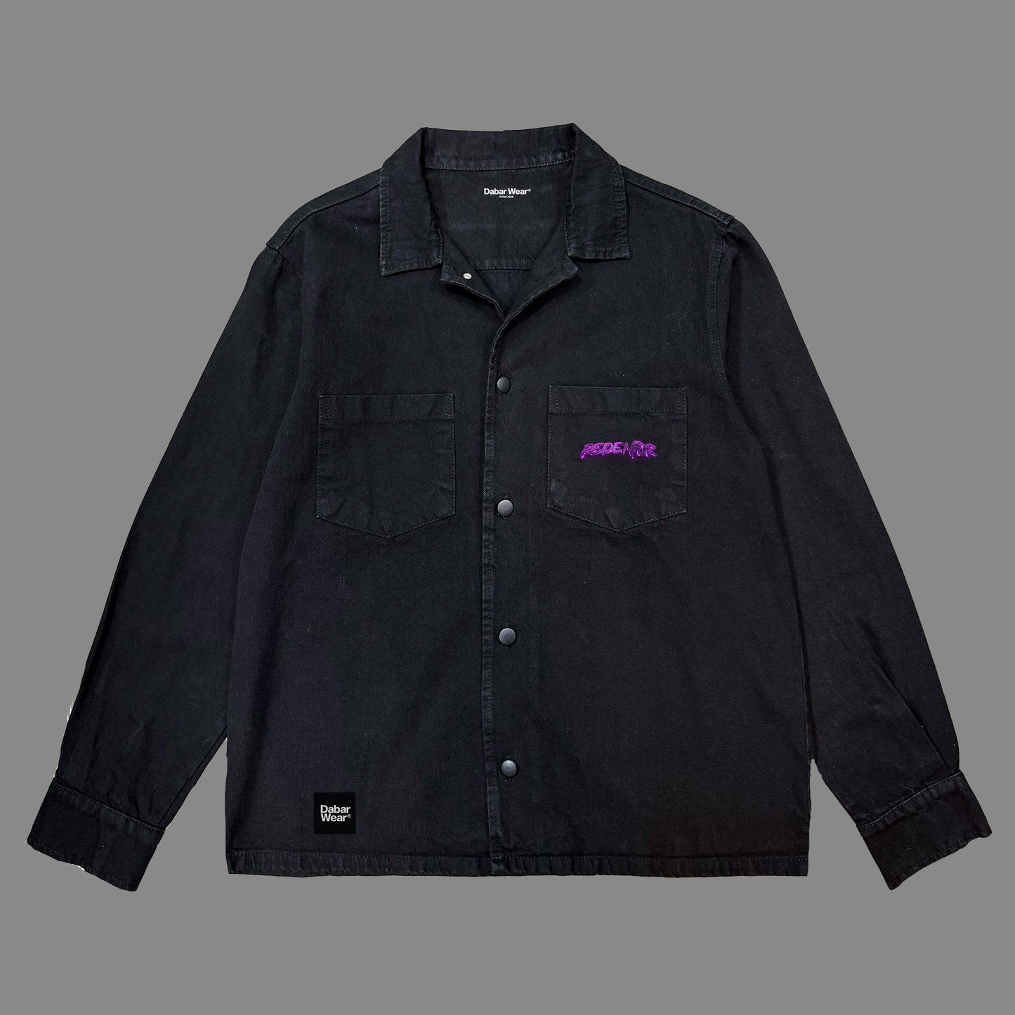 Overshirt Jeans negro lavado Relaxed Fit REDENTOR