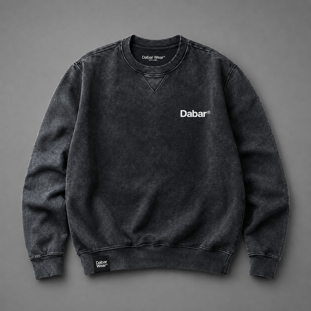 Polo Crewneck Stonewash "WORTHY" (Fit Relaxed)