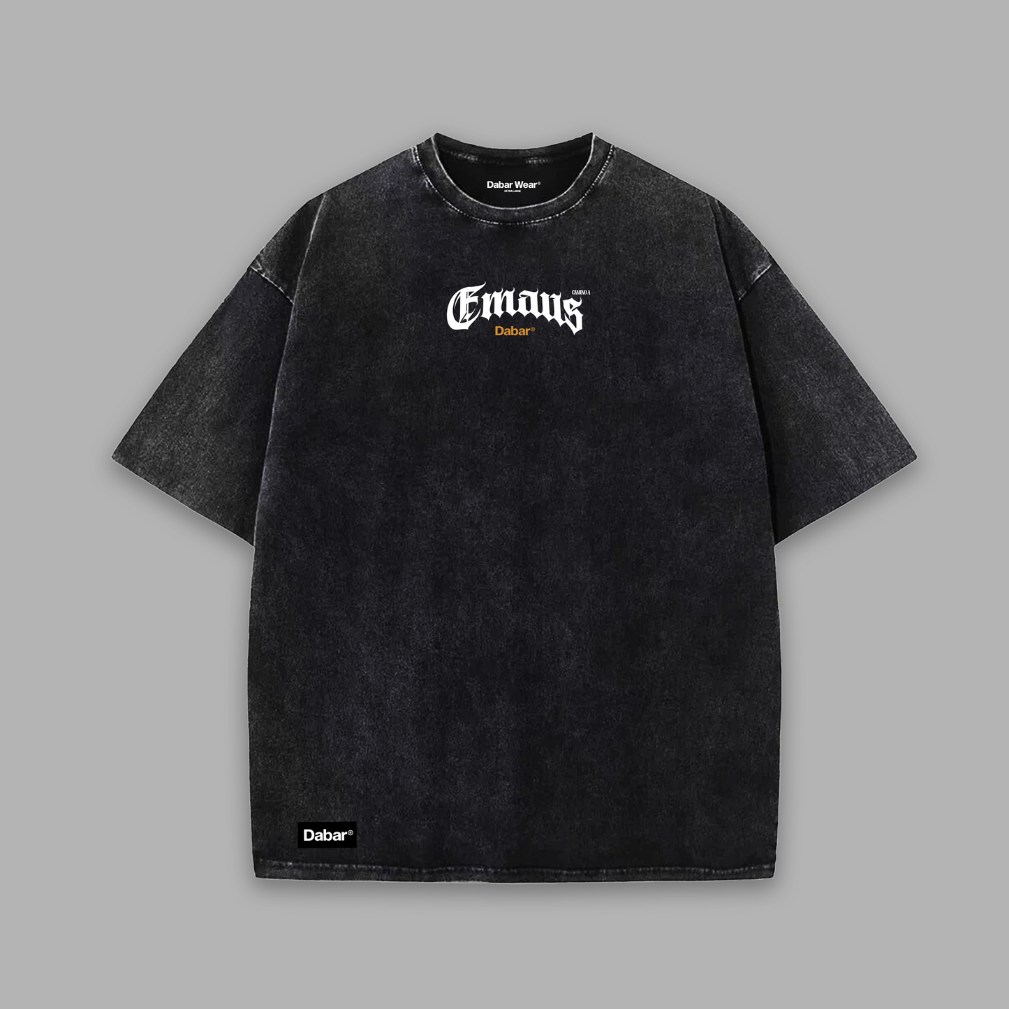 Tshirt Kids acid wash black EMAUS