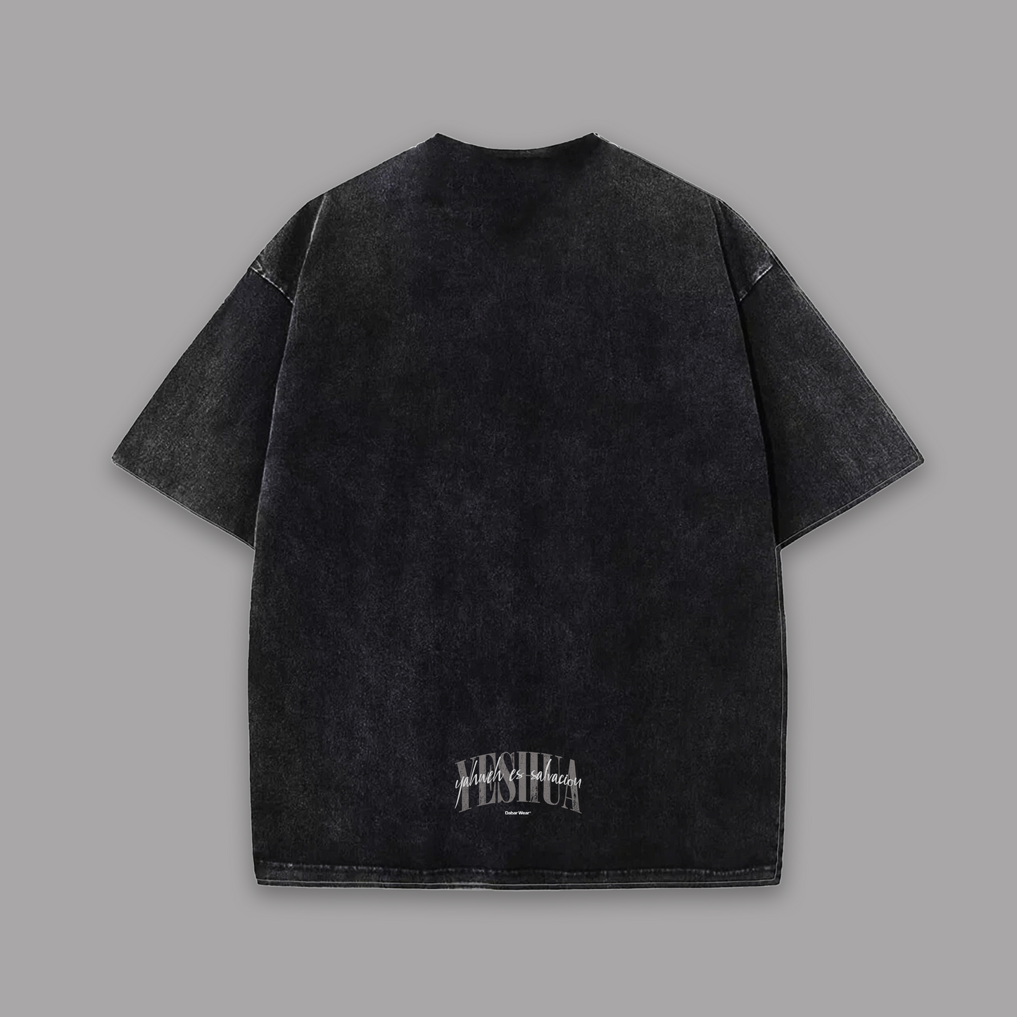 Tshirt Kids acid wash black YESHUA GREY
