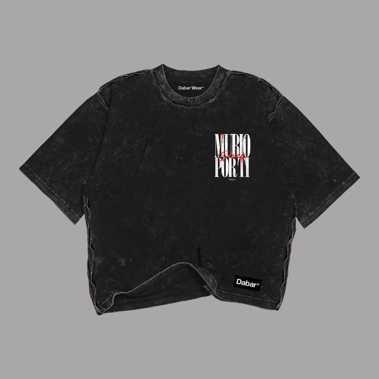 Tshirt Mujer stonewash "MURIO POR TI" (Fit Boxy)