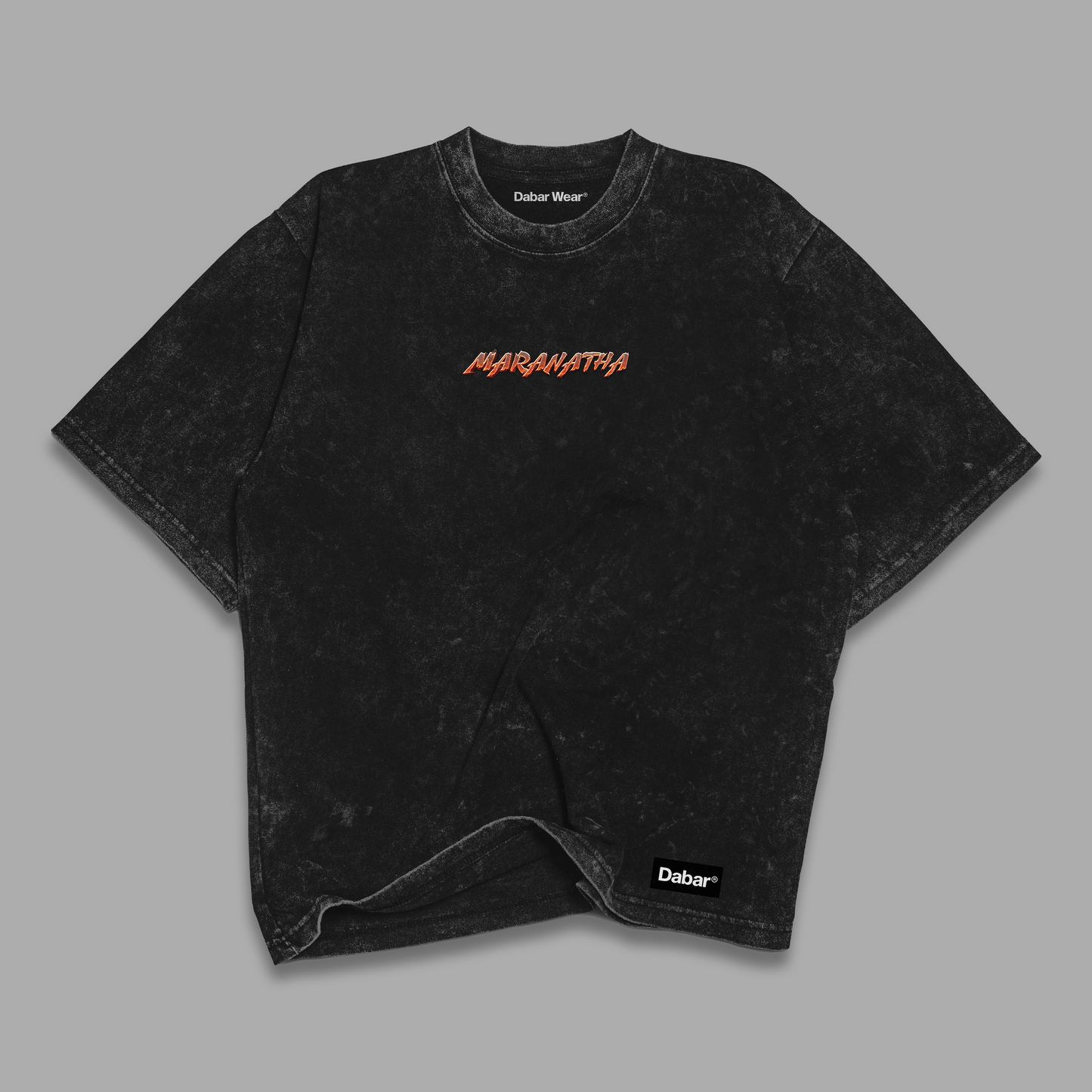 Tshirt Relaxed Fit Acid Wash black MARANATHA