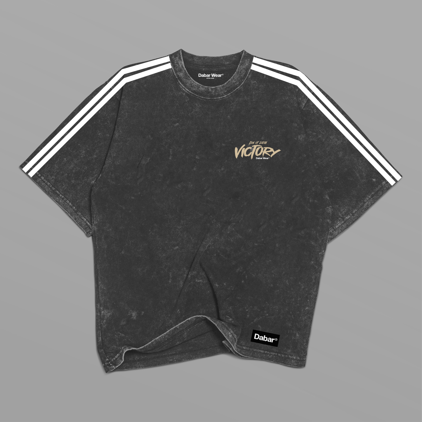 Tshirt Stonewash grey LINES "VICTORY" (Fit Relaxed)