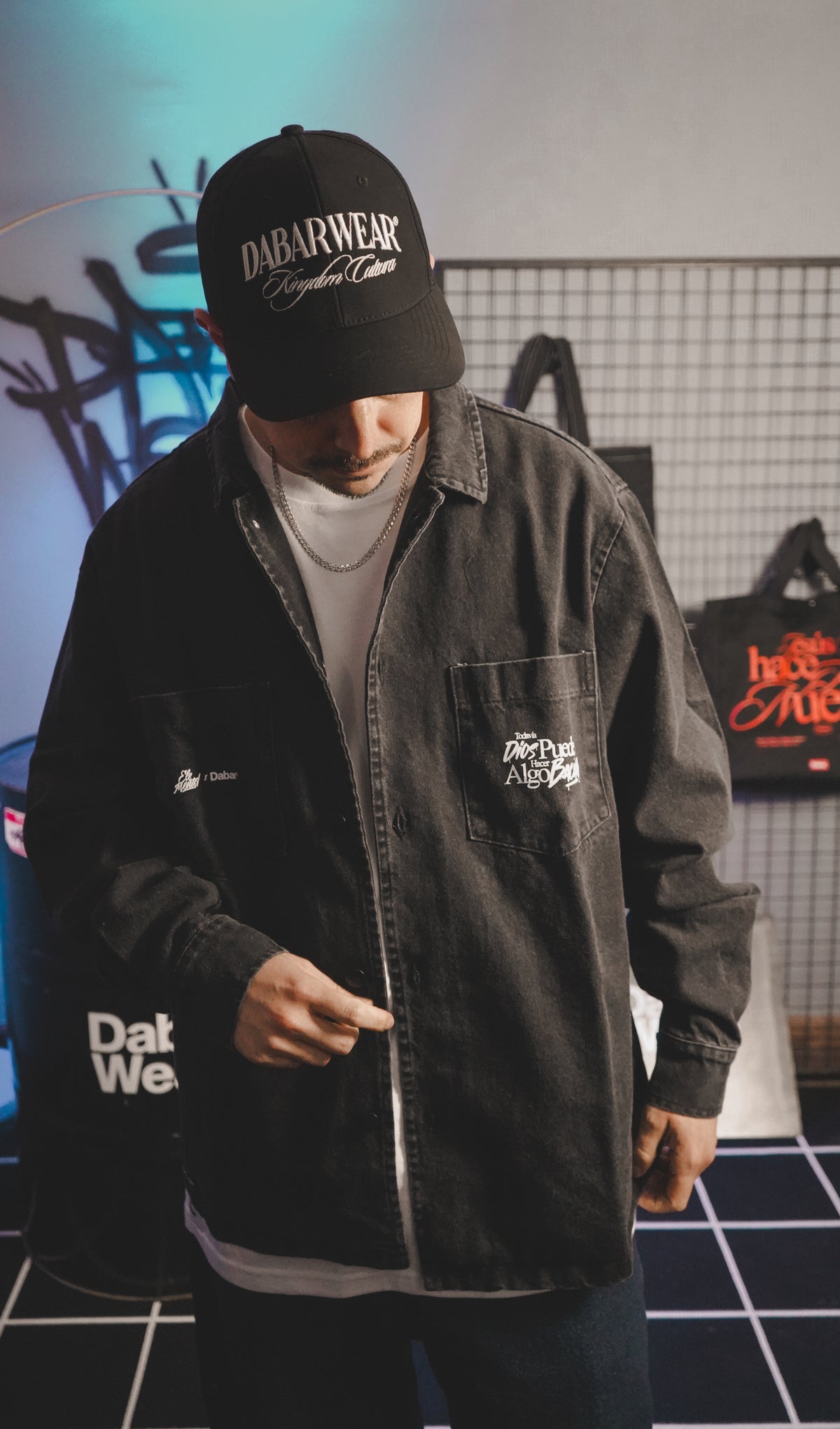 Denim Jacket ELEMENTO X DABAR "TODAVÍA DIOS" (Fit Oversize)