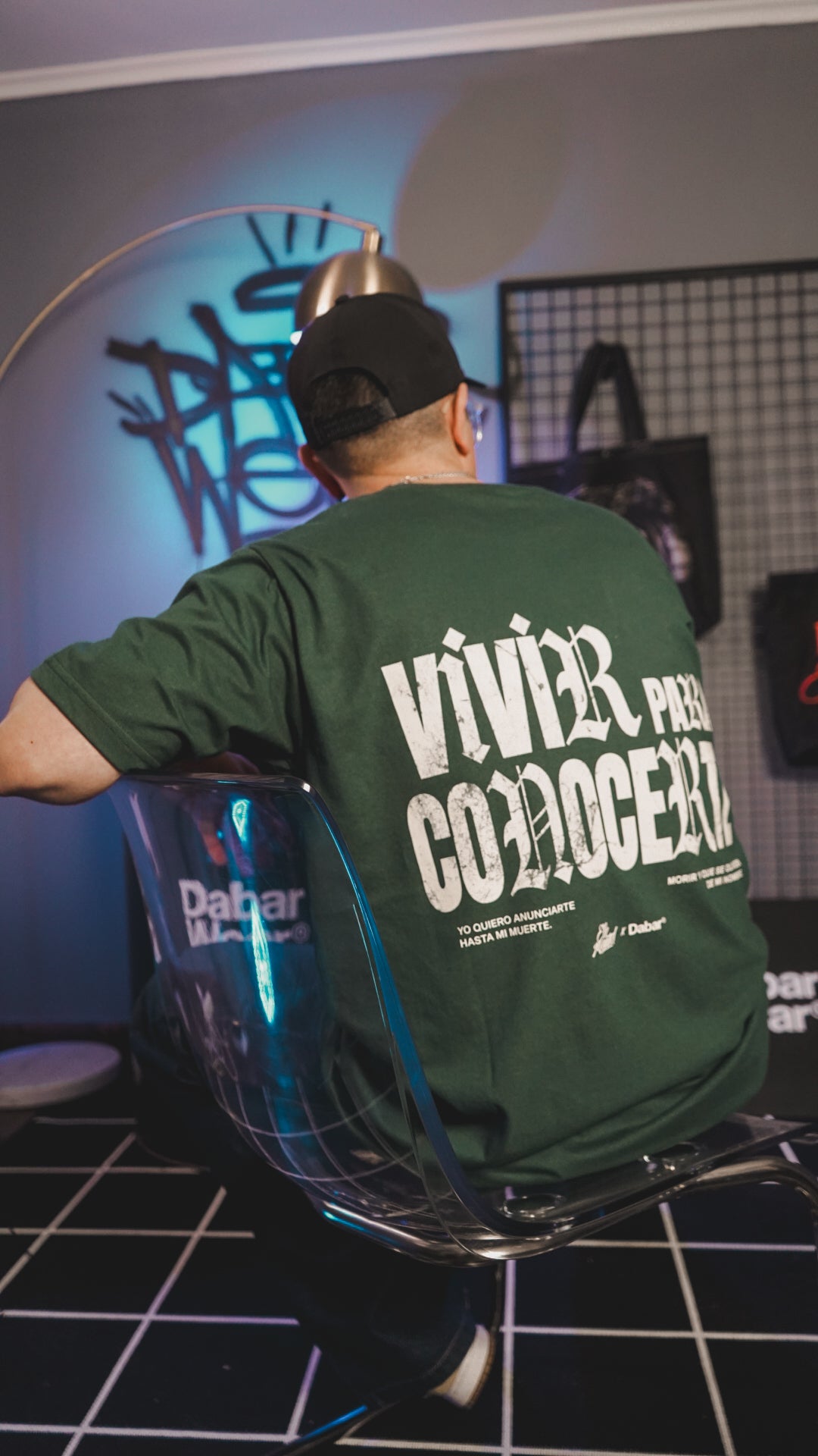 Tshirt Green "VIVIR PARA CONOCERTE" (Fit oversize)