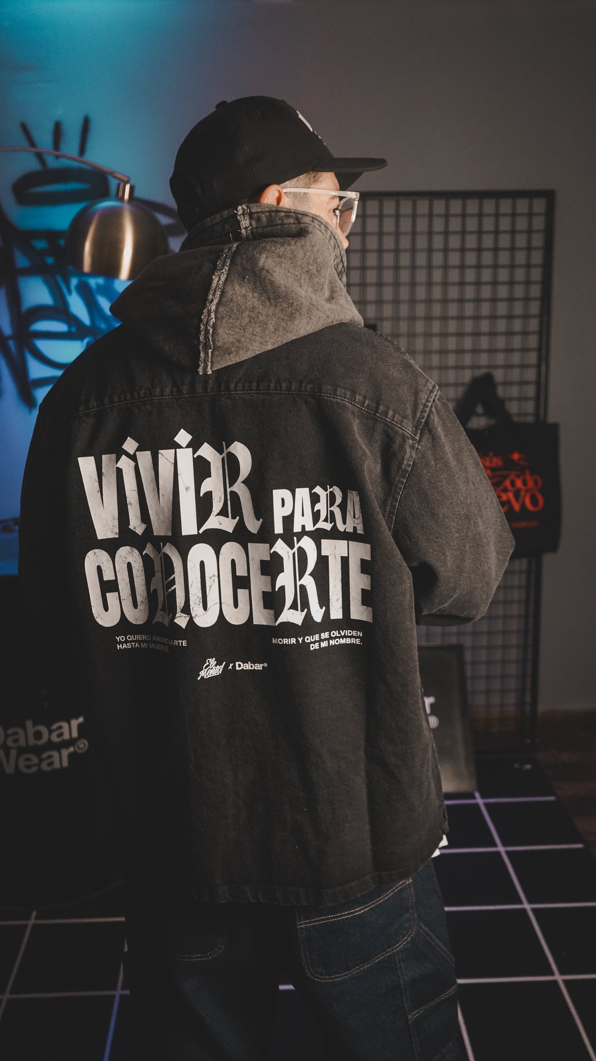 Denim Jacket ELEMENTO X DABAR "VIVIR PARA CONOCERTE" (Fit Oversize)