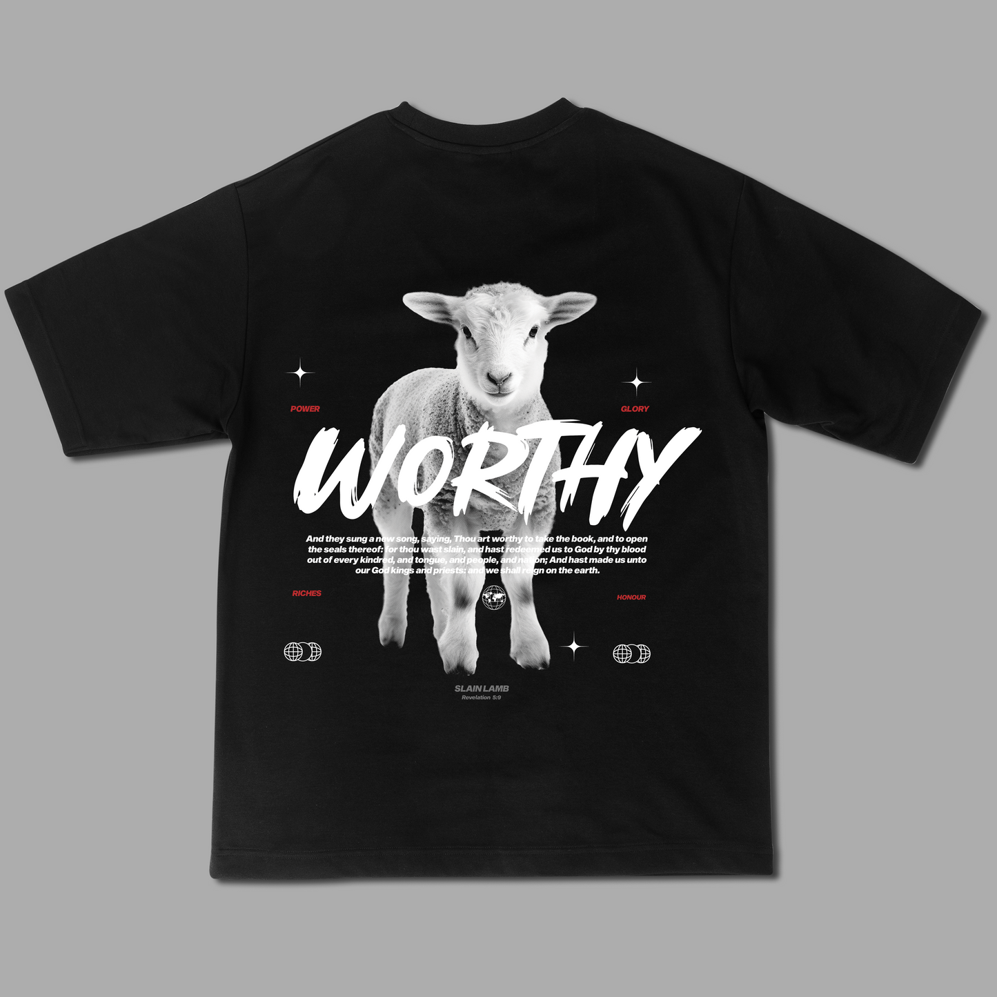 Tshirt Relaxed Black WORTHY