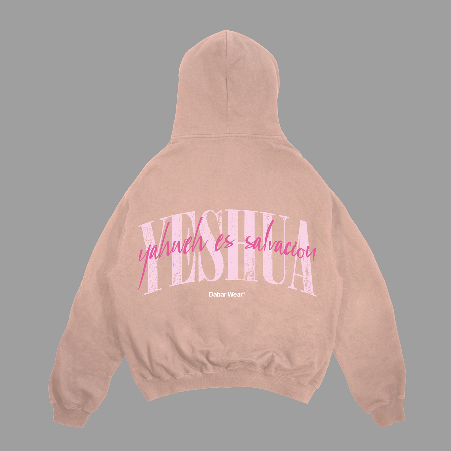 Hoodie Boxy Beige YESHUA PINK