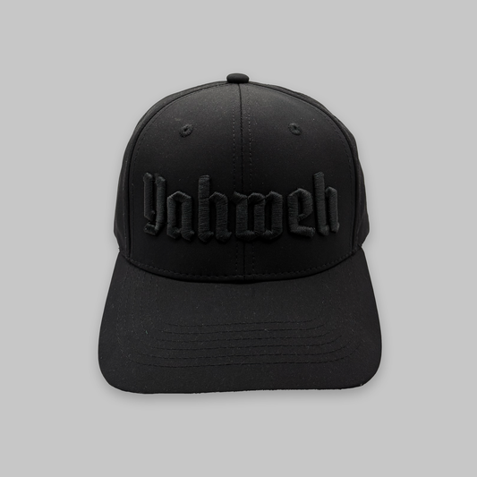 Cap YAHWEH negro bordado negro 3D