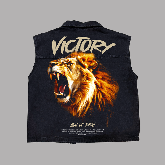 Jacket niño sin mangas negra jeans VICTORY