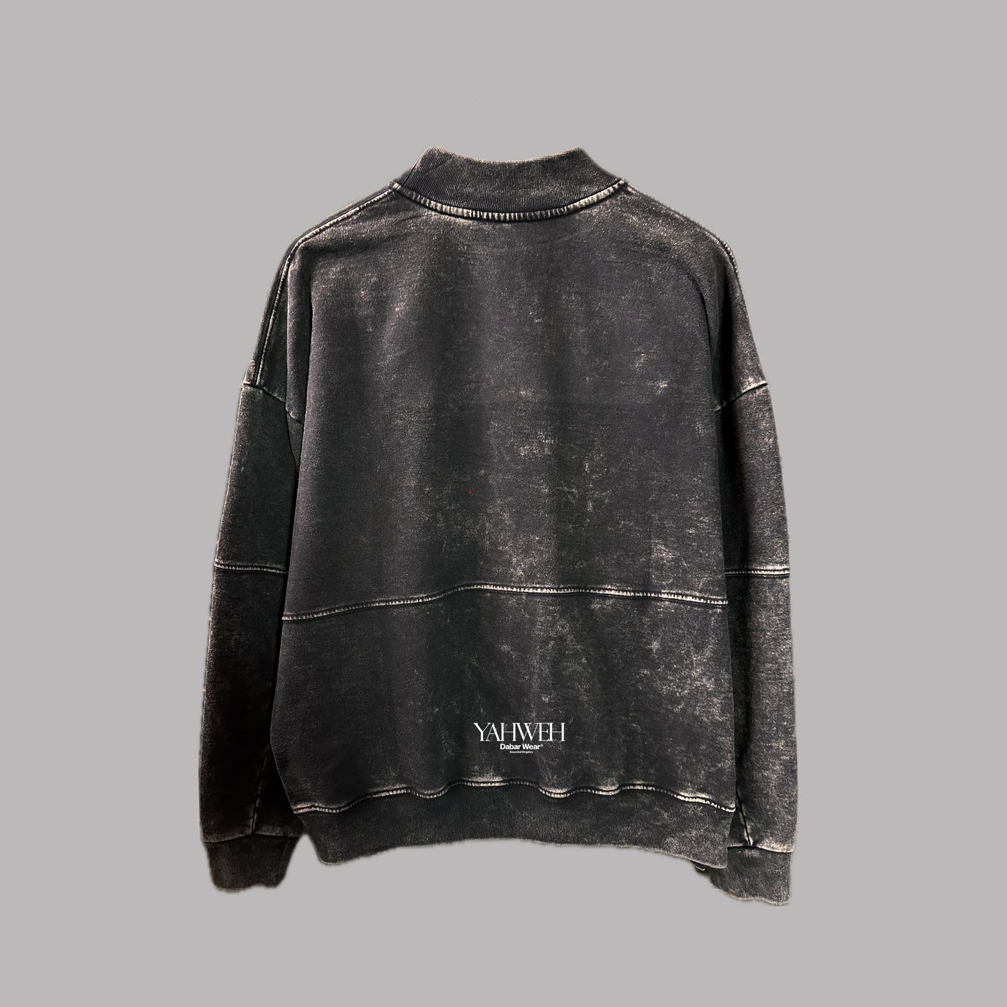 Crewneck Acid Wash YAHWEH Black