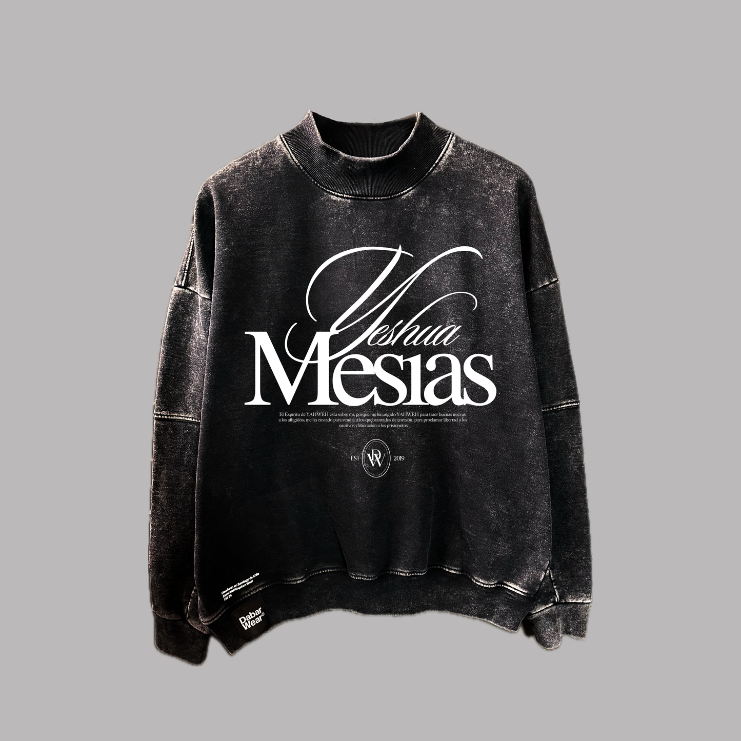 Crewneck Acid wash MESIAS Black