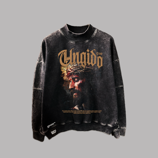Crewneck acis wash relaxed UNGIDO Black