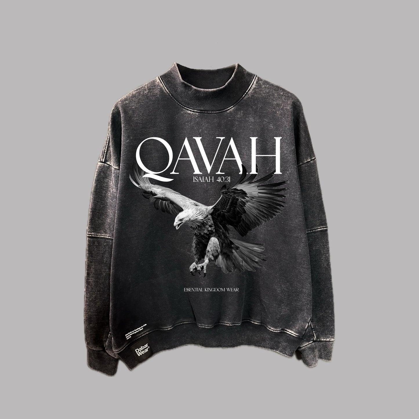 Crewneck acid wash QAVAH Black