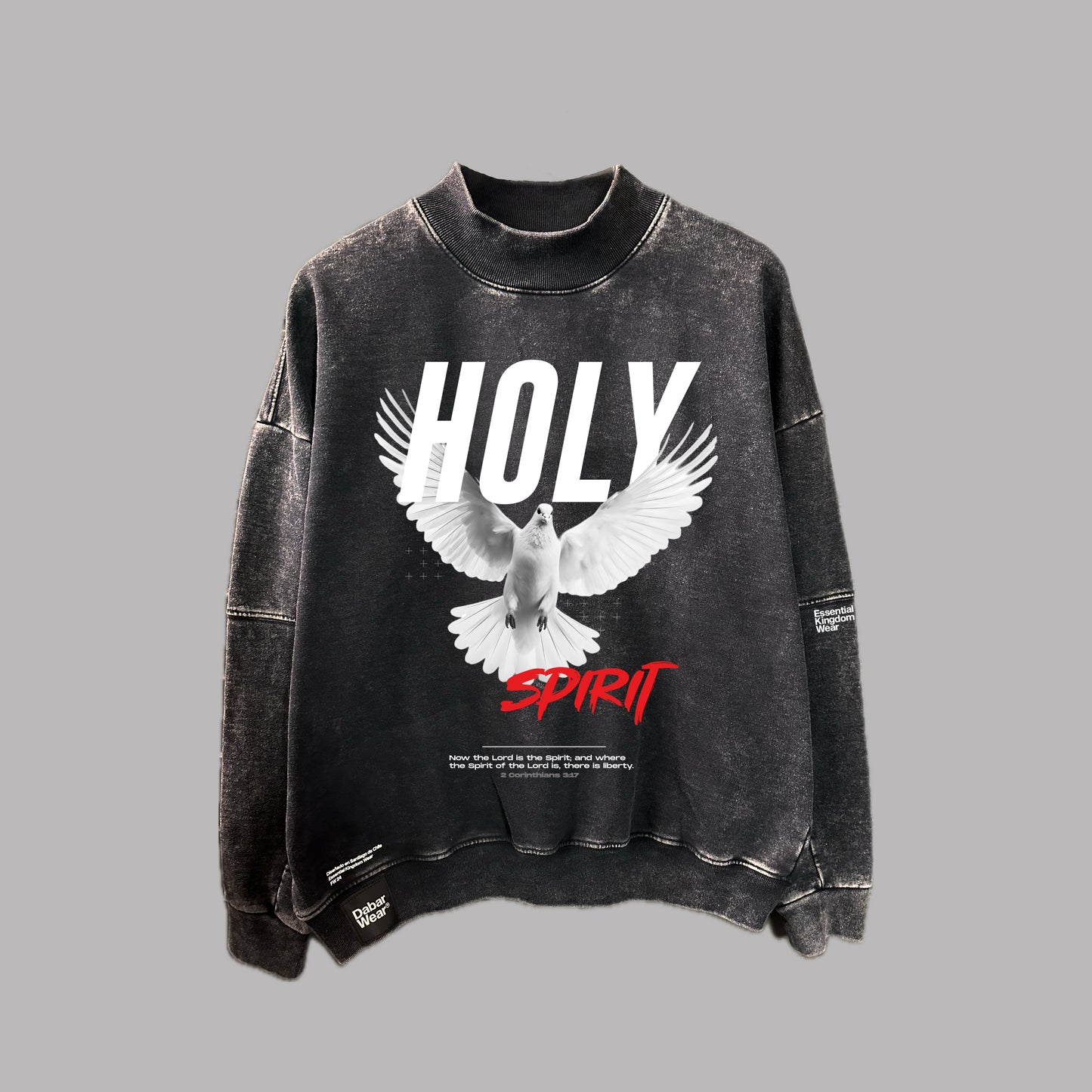 Crewneck acid wash HOLY Black