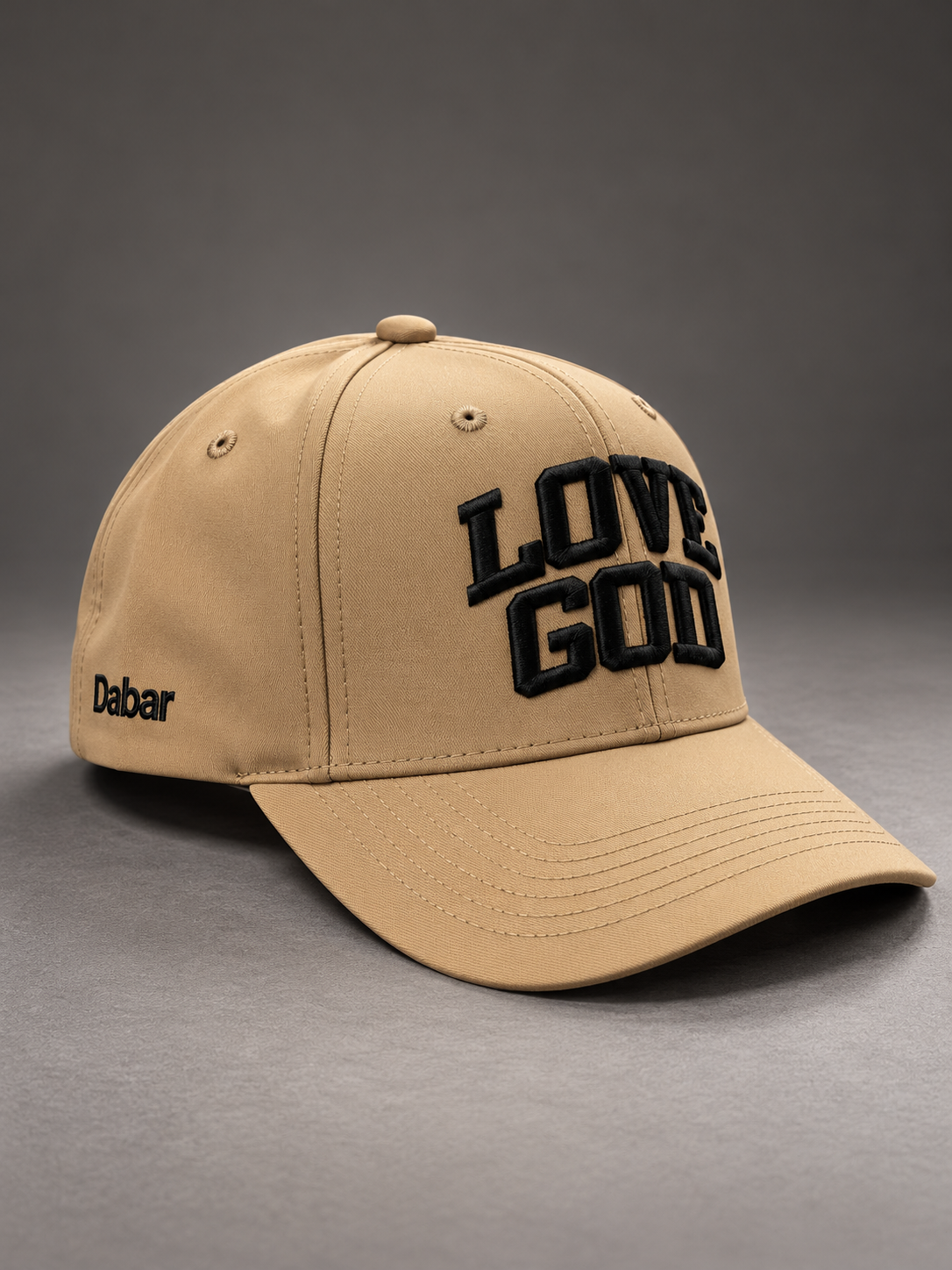 Cap Beige "LOVE GOD" Bordado (Broche Ajustable)