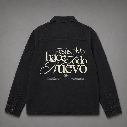 Denim Jacket "TODO NUEVO" (Fit Oversize)