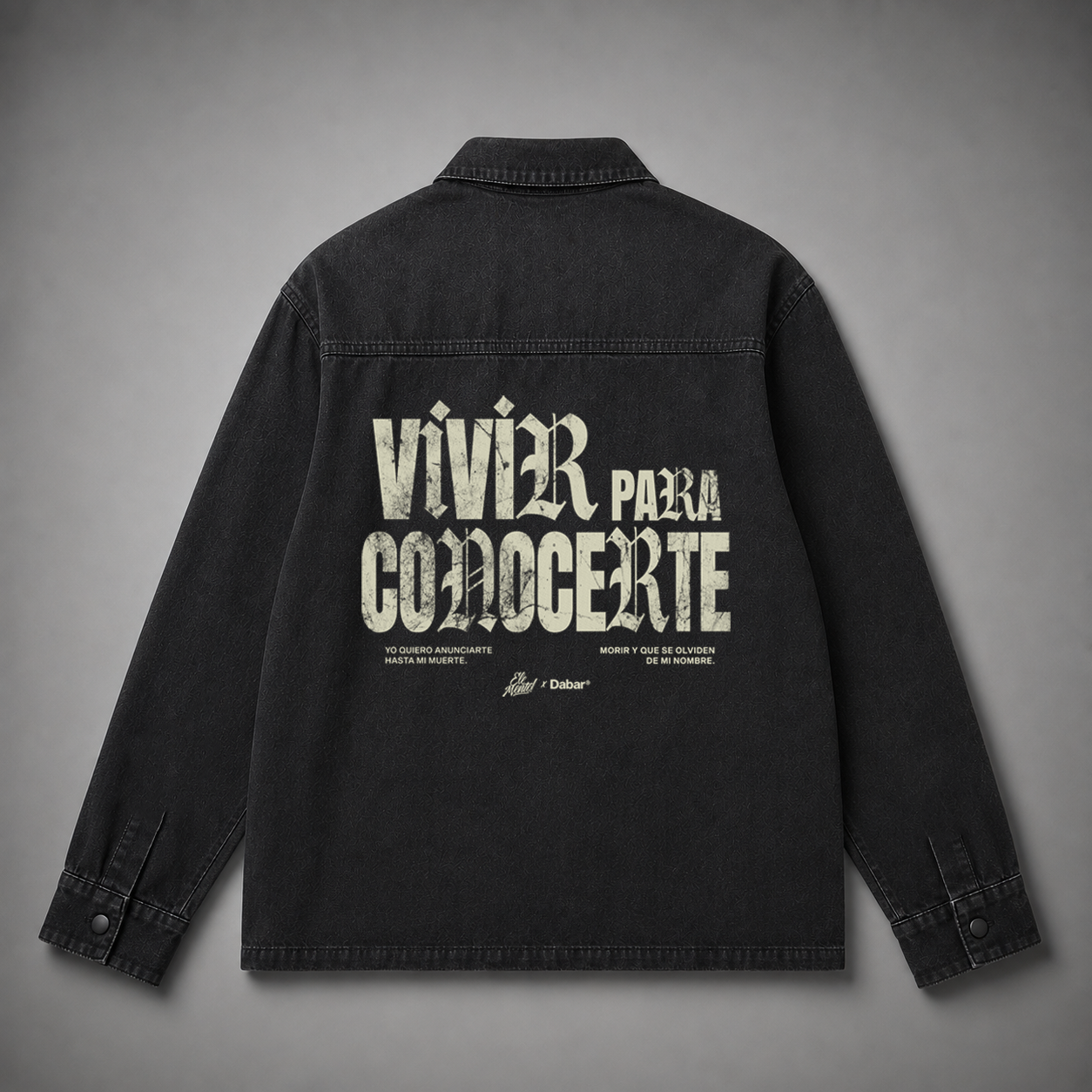 Denim Jacket ELEMENTO X DABAR "VIVIR PARA CONOCERTE" (Fit Oversize)