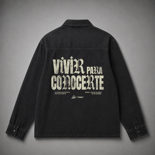 Denim Jacket ELEMENTO X DABAR "VIVIR PARA CONOCERTE" (Fit Oversize)