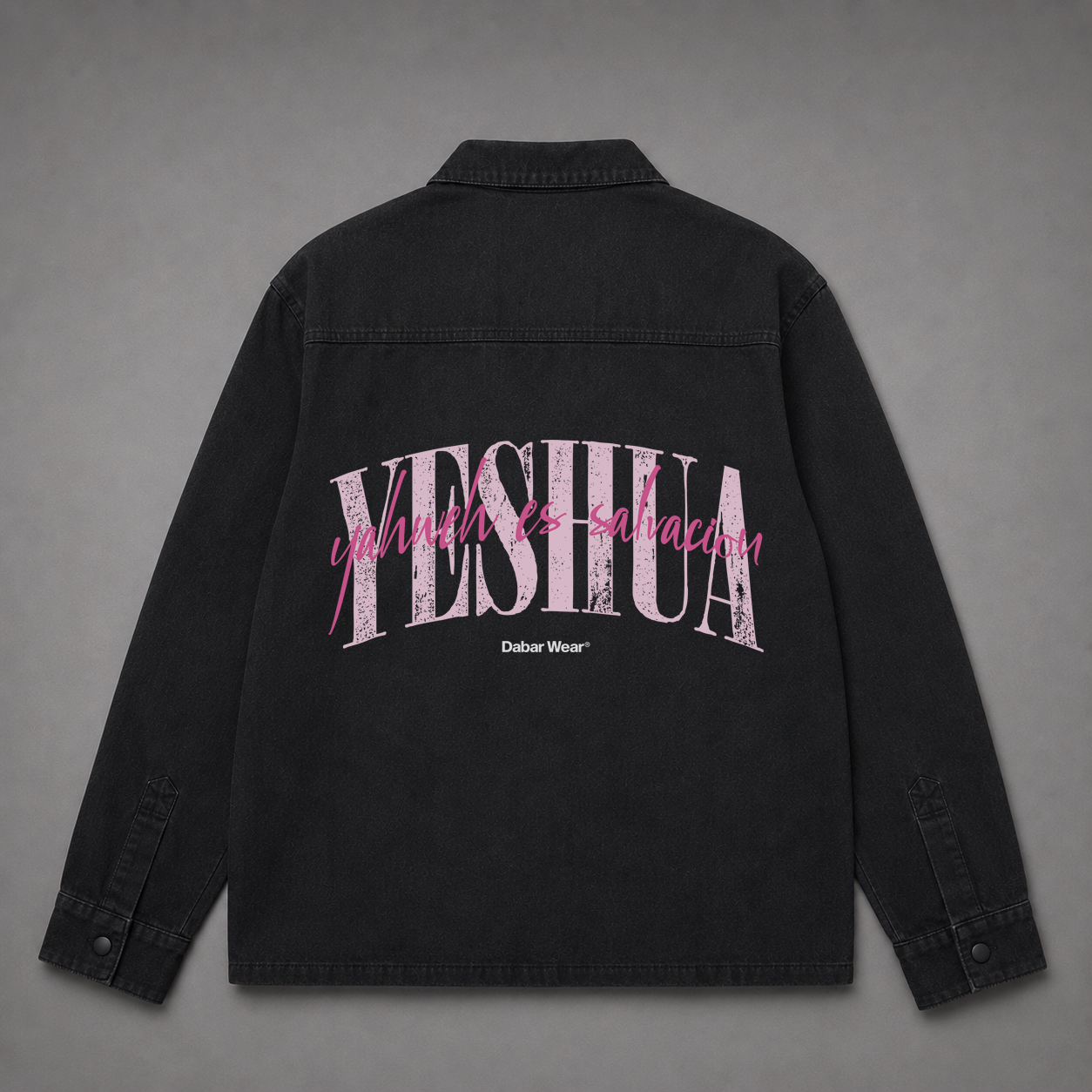Denim Jacket "YESHUA" PINK (Fit Oversize)