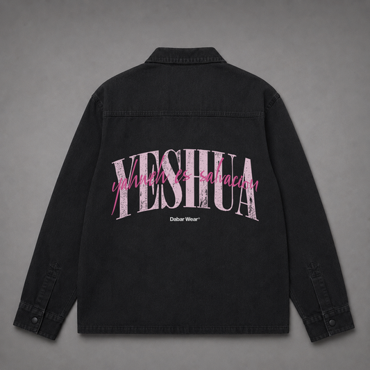 Denim Jacket "YESHUA" PINK (Fit Oversize)