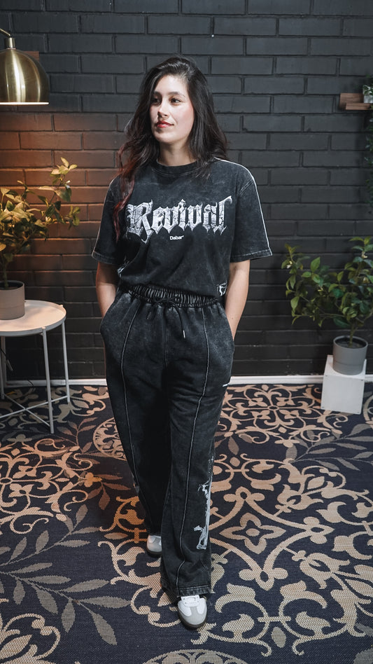 Tshirt stonewash Lines REVIVAL + Baggy Pant REVIVAL