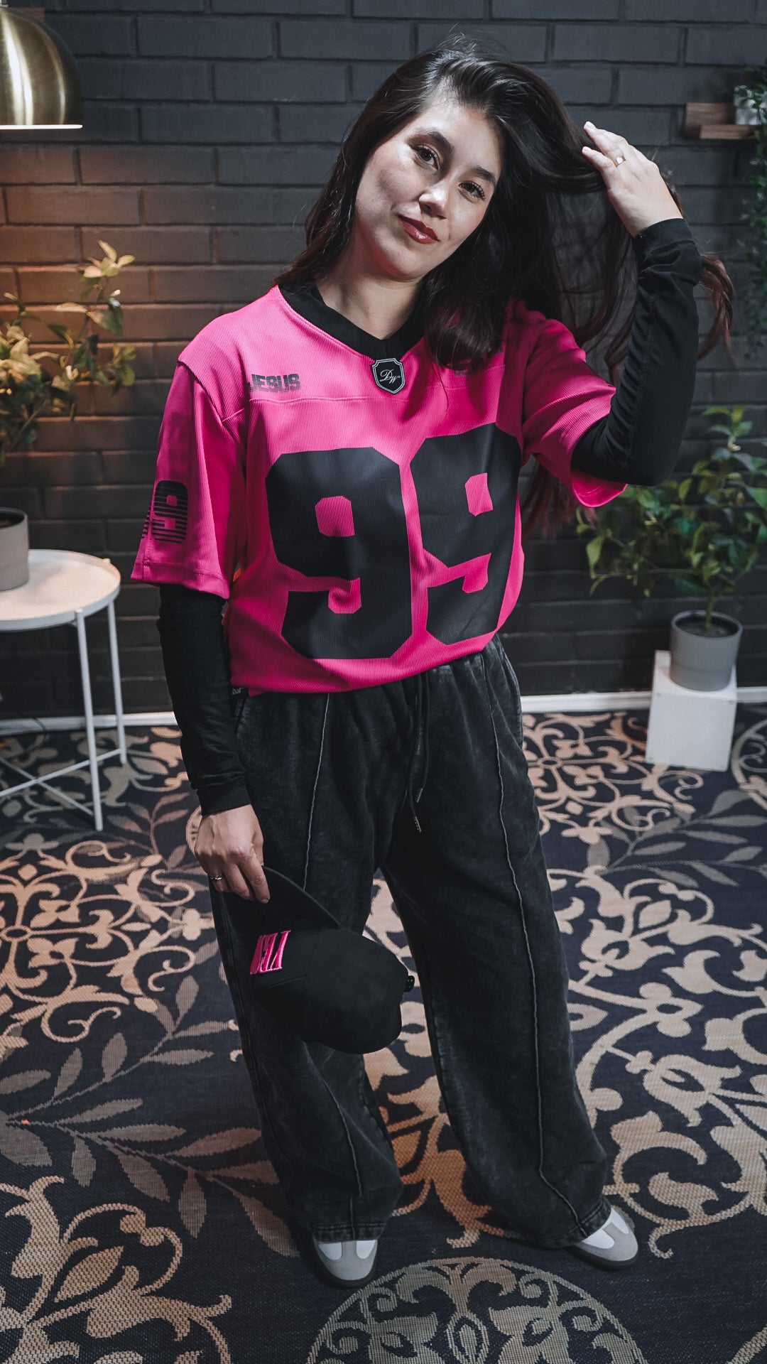 Jersey Oversize Pink + Baggy Pant Dabar