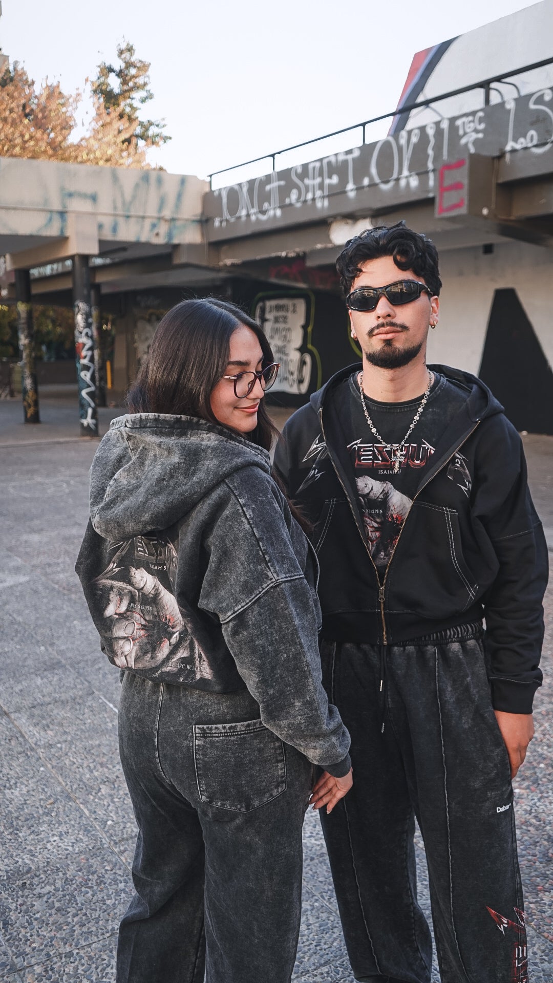 Hoodie Boxy Zipup Stonewash Distressed ISAIAS 53 (unisex)