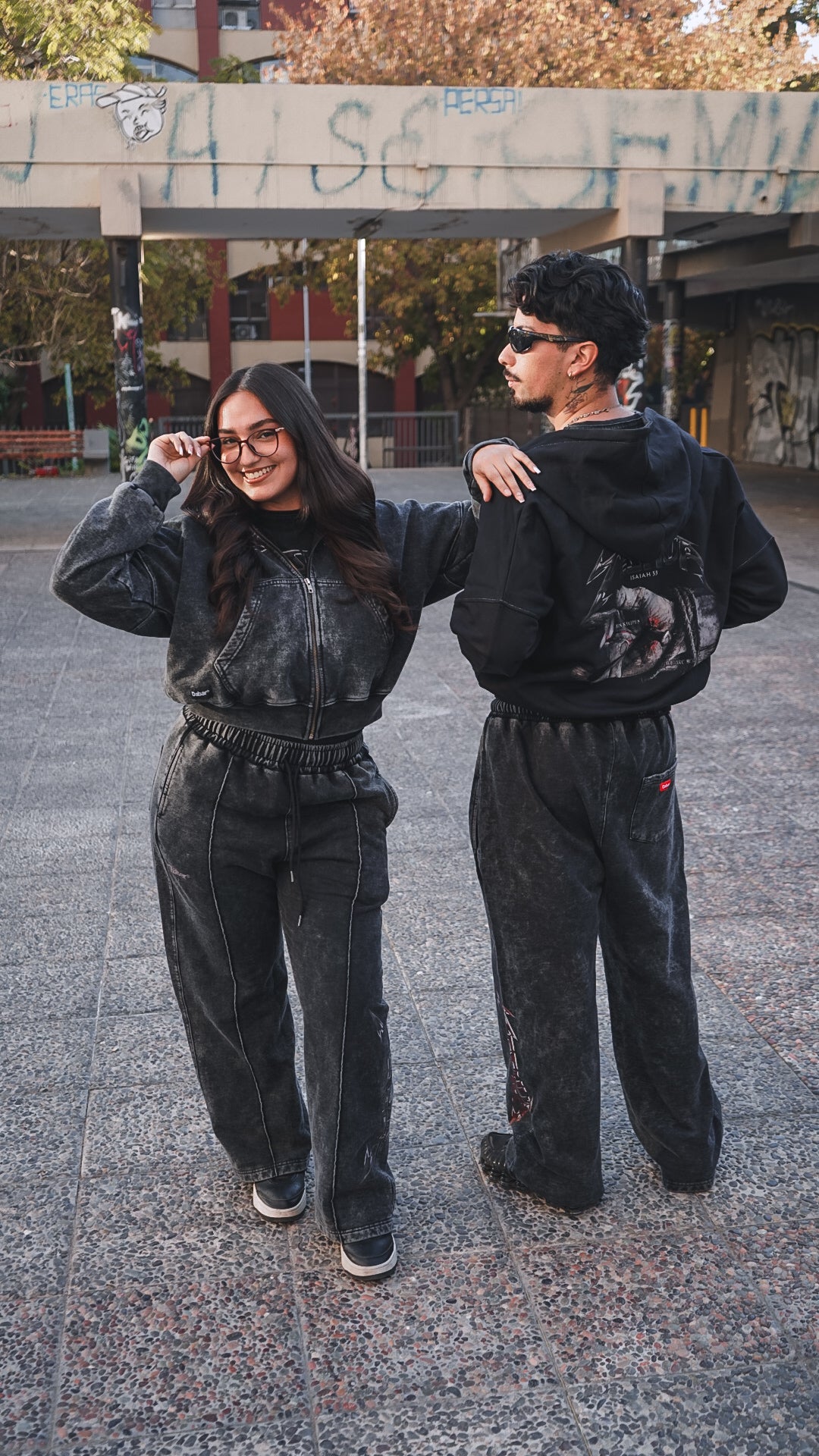 Hoodie Boxy Zipup Stonewash Distressed ISAIAS 53 (unisex)