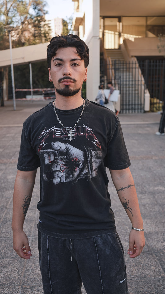Tshirt stonewash Distressed Relaxed "ISAIAS 53" (NUEVA)