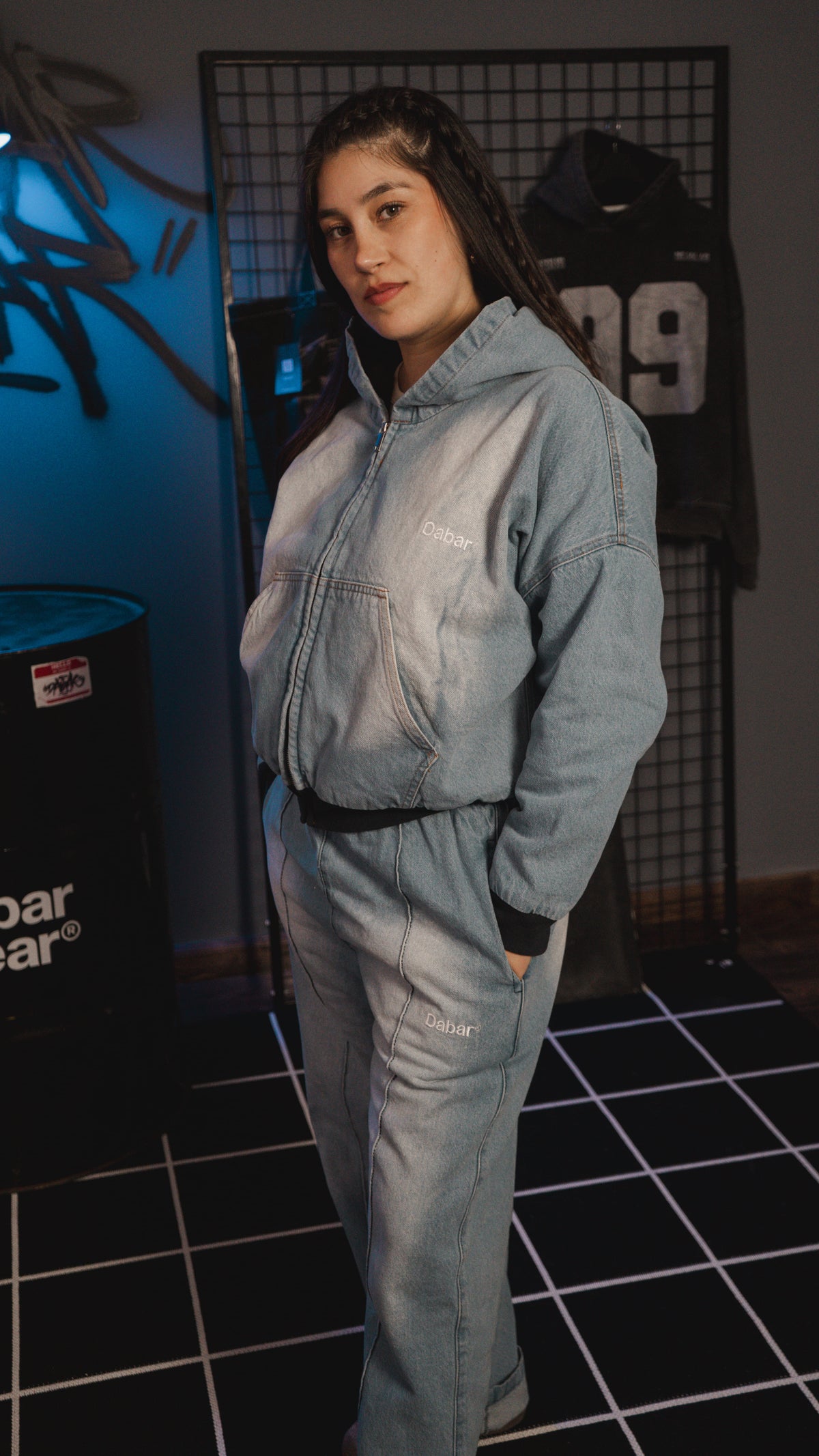 Denim Jacket Ice HEAVYWEIGHT "DABAR" (Fit Boxy)