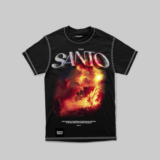 Tshirt Black Relaxed fit SANTO