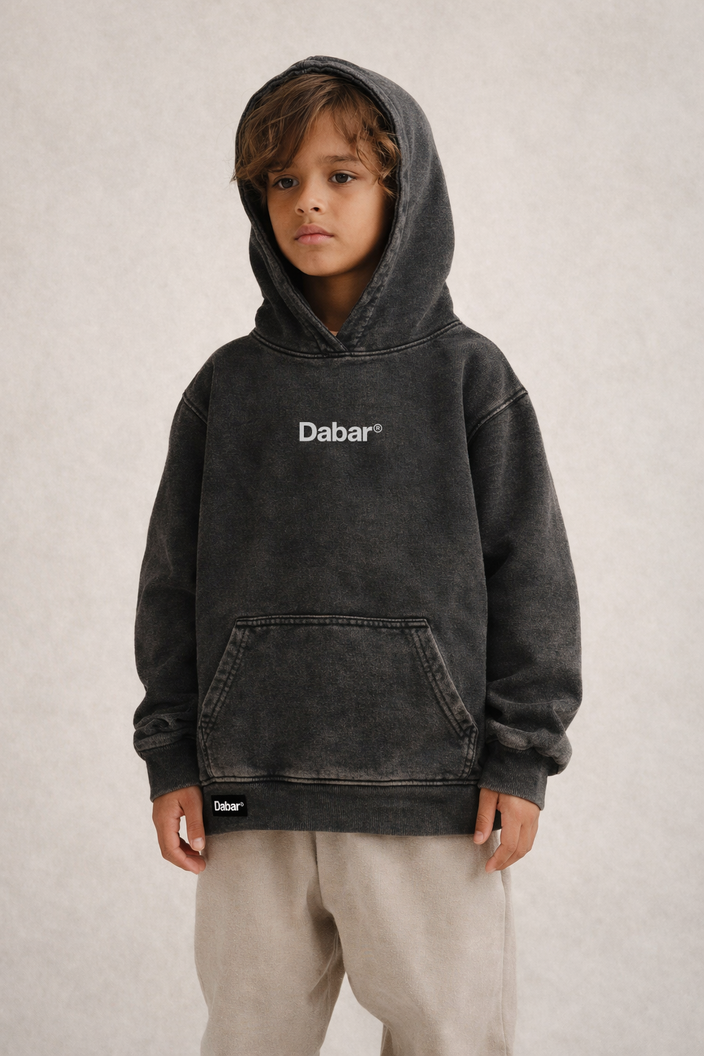 Hoodie KIDS acid wash relaxed fit WORTHY